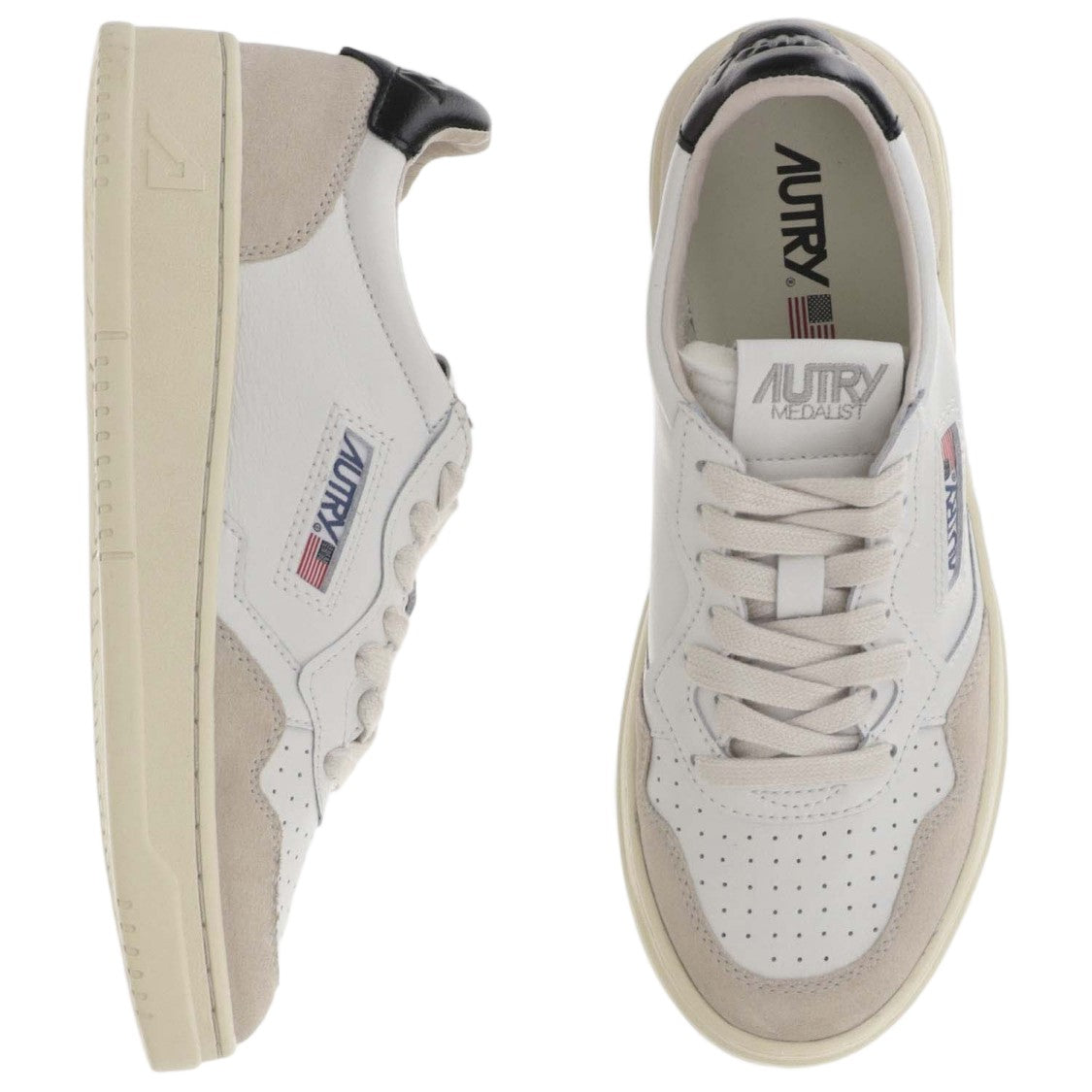 Autry Black Medalist Low Suede Sneakers