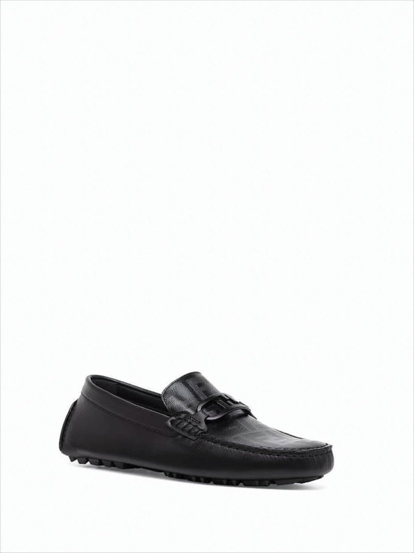 Fendi Smooth Leather Loafers With Moccasin Toe