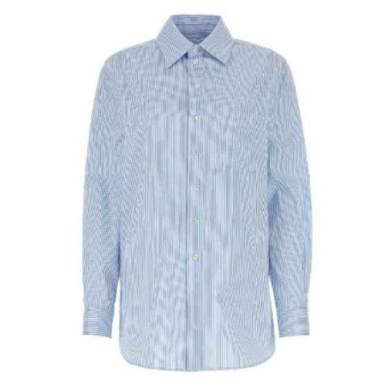 Saint Laurent Long-Sleeve Organic Cotton Shirt With Pointed Collar