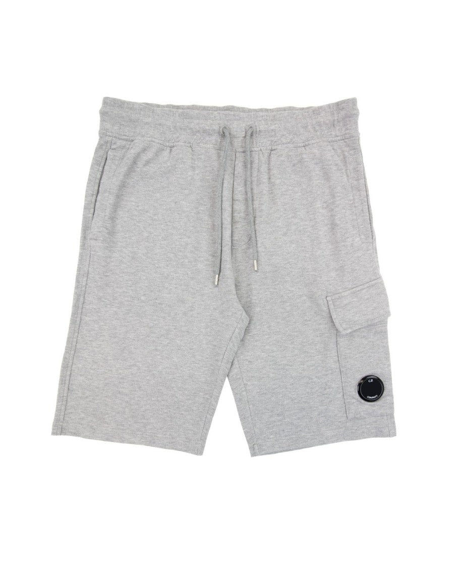 C.P. Company Relaxed Fit Cotton Shorts With Drawstring Waistband And Flap Pocket