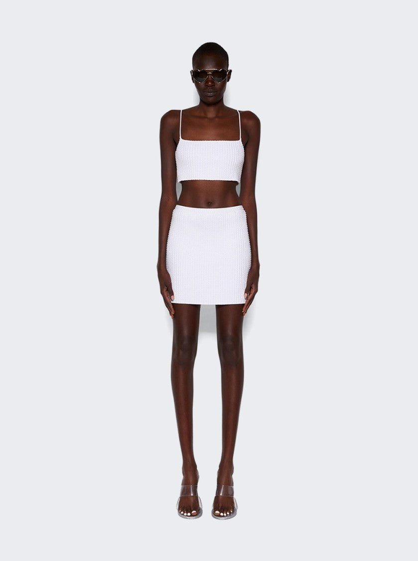 Alexander Wang Clear Crystal Rib Mini Skirt