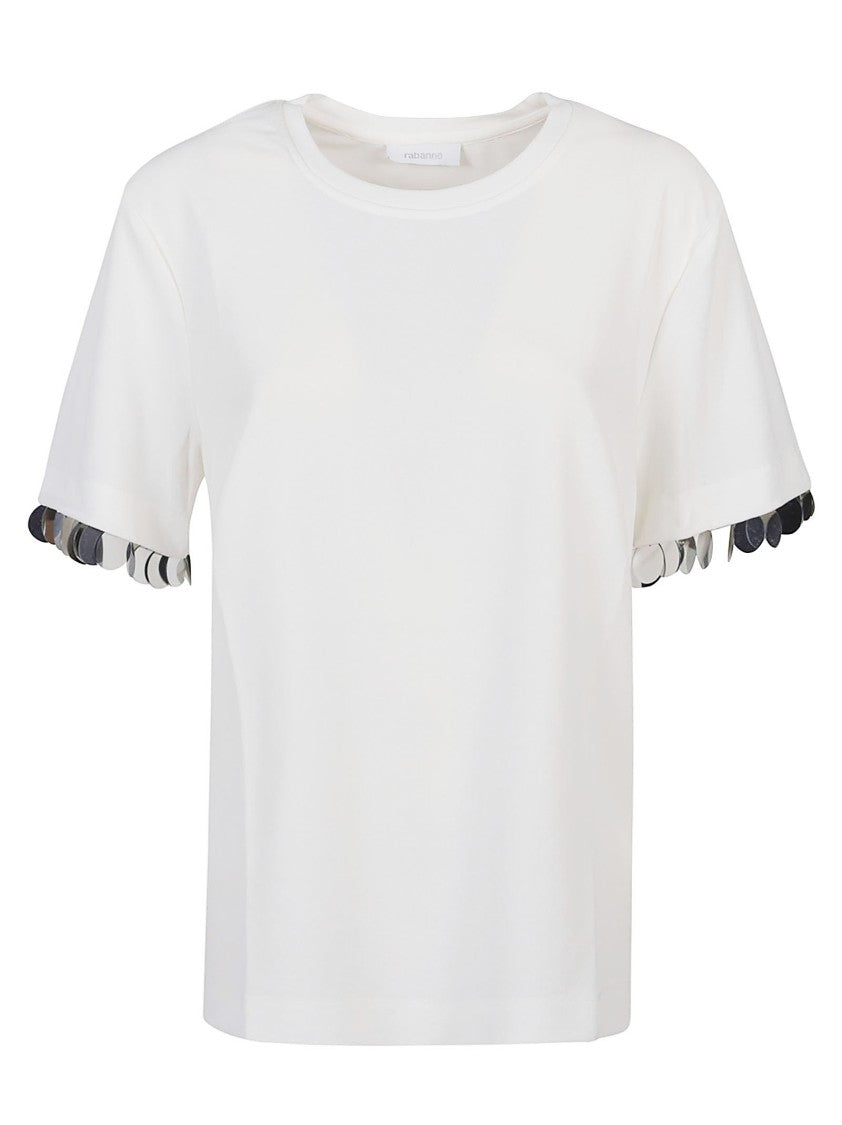 Rabanne Boxy Viscose Sequin T-Shirt
