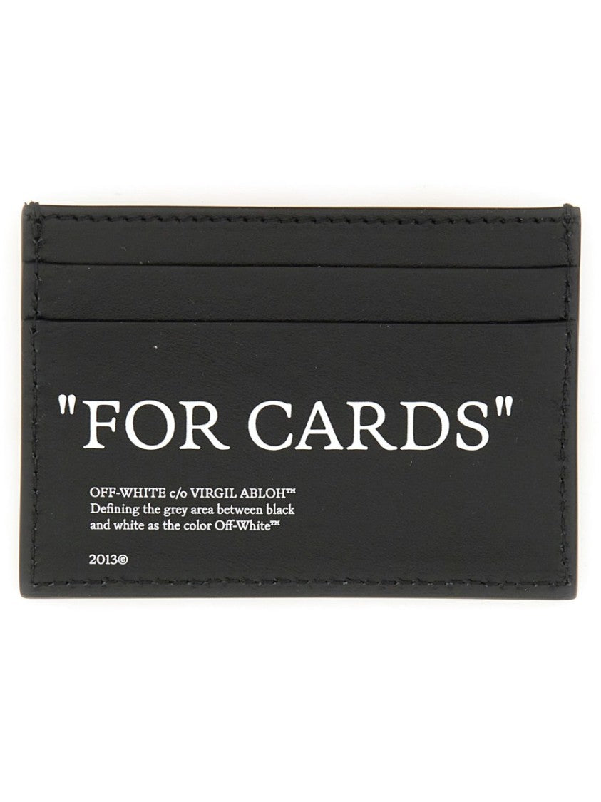 Off-White Quote White Typography Card Holder