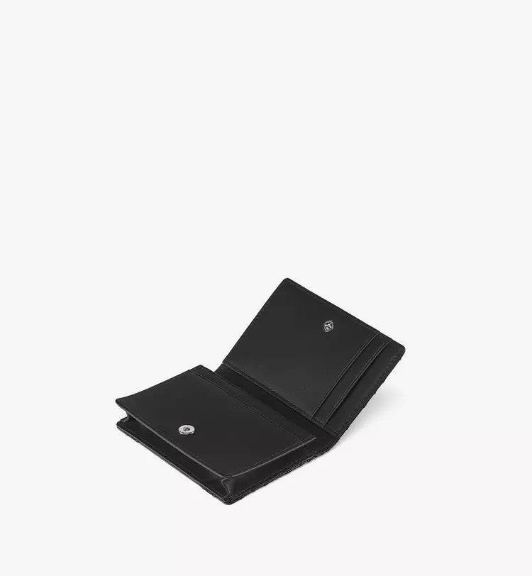 Mcm Mini Card Wallet With Quilted Bavarian Diamonds