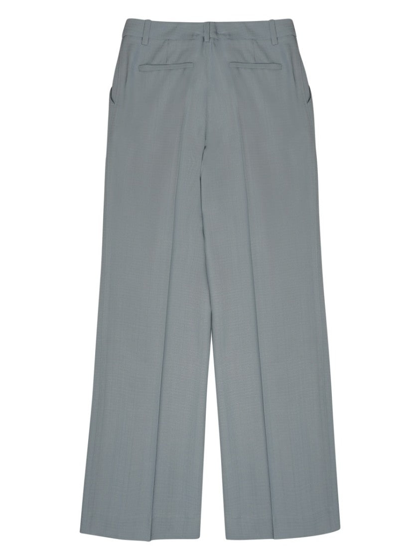 P.A.R.O.S.H. Wide-Leg High-Waist Trousers With Front Button Closure