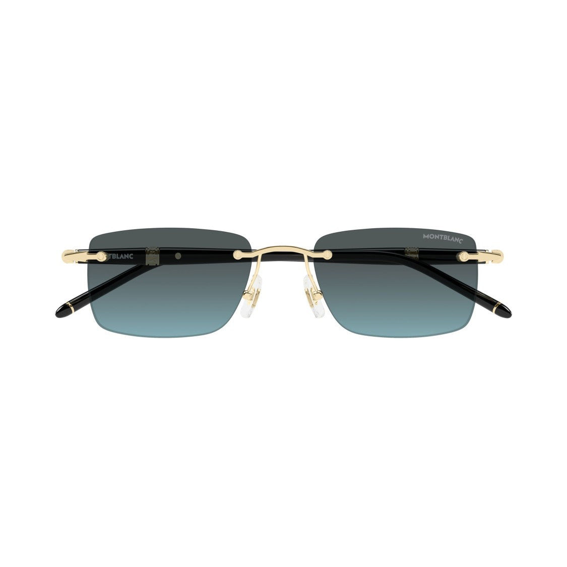 Montblanc Rimless Rectangular Sunglasses With Gradient Lenses