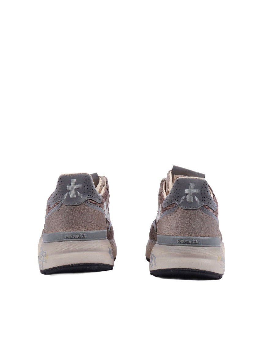 Premiata Mick0.1 Brown Suede Mesh Sneakers