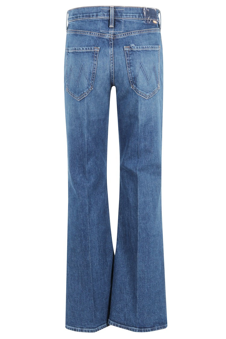 Mother Medium Blue Flared Jeans