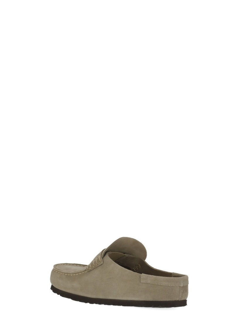 Birkenstock Beige Naples Suede Mask Sandals