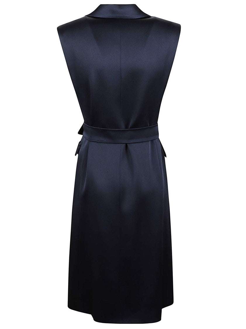 Max Mara Sleeveless Tailored Jacket With Deep V-Neckline