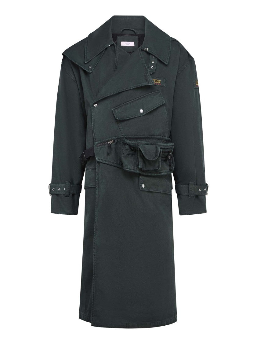 Martine Rose Dark Green Utility Coat With Belt