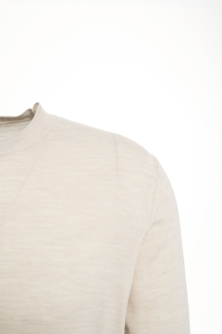 Paolo Pecora Fine Knit Sweater With Classic Crew Neckline