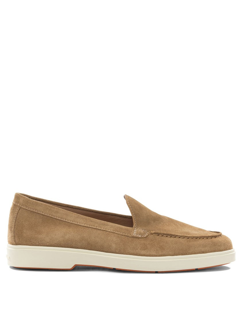 Santoni Nubuck Suede Loafers