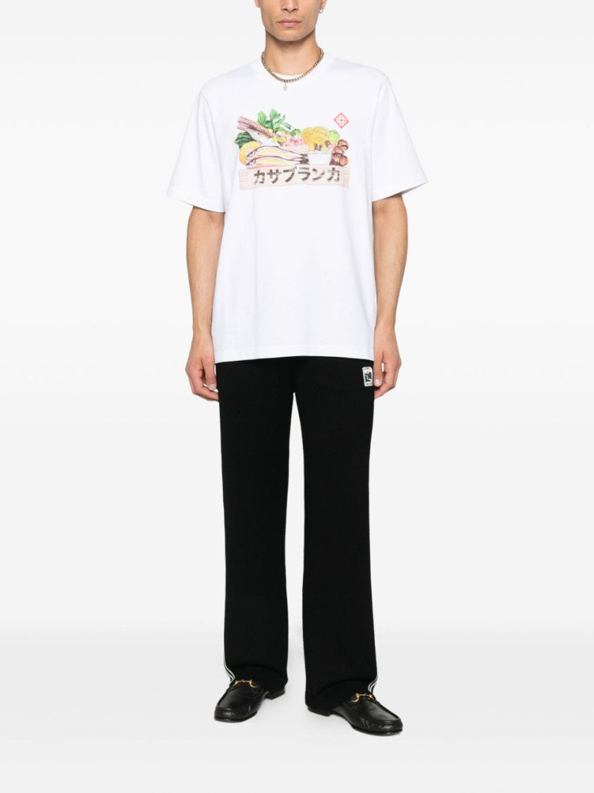 Casablanca Graphic Print Cotton T-Shirt With Relaxed Fit