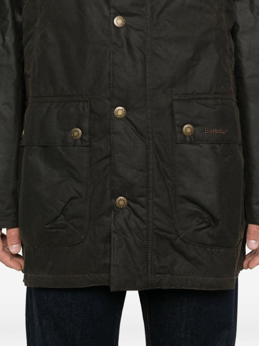 Barbour Durable Waxed Cotton Jacket With Tartan Lining