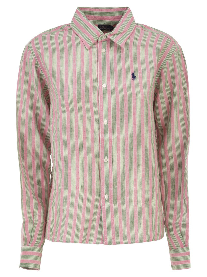 Polo Ralph Lauren Short, Loose-Fitting Linen Shirt