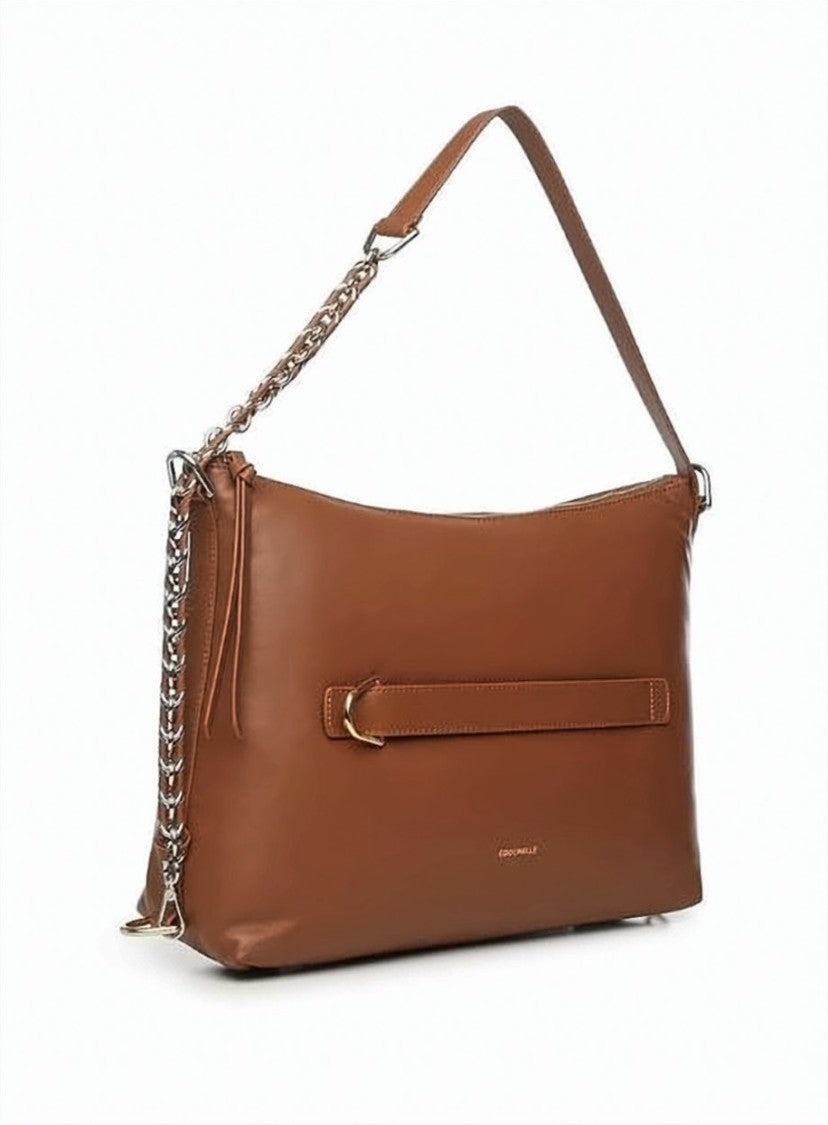 Coccinelle Rectangular Brown Leather Bag