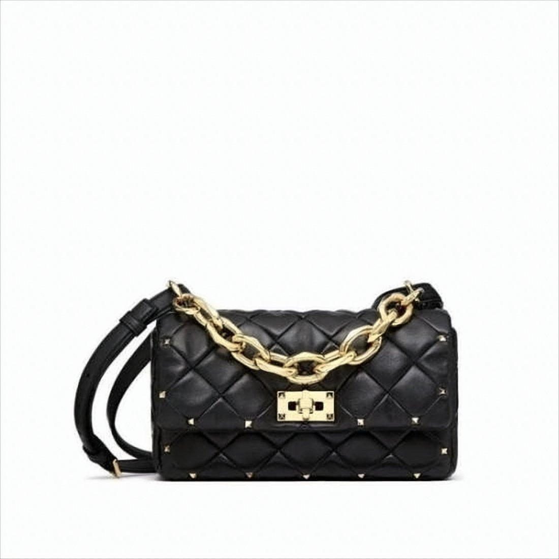 Valentino Garavani Quilted Nappa Leather Shoulder Bag