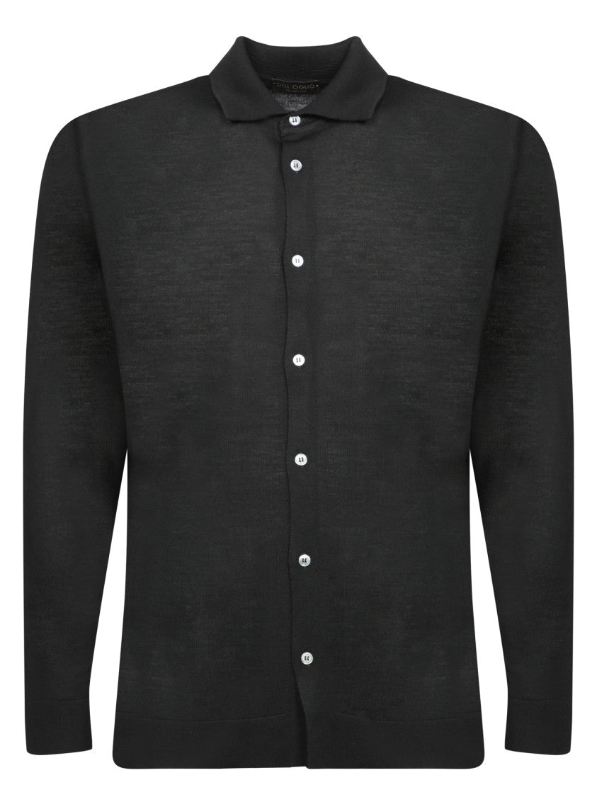 Dell'oglio Button-Up Black Shirt