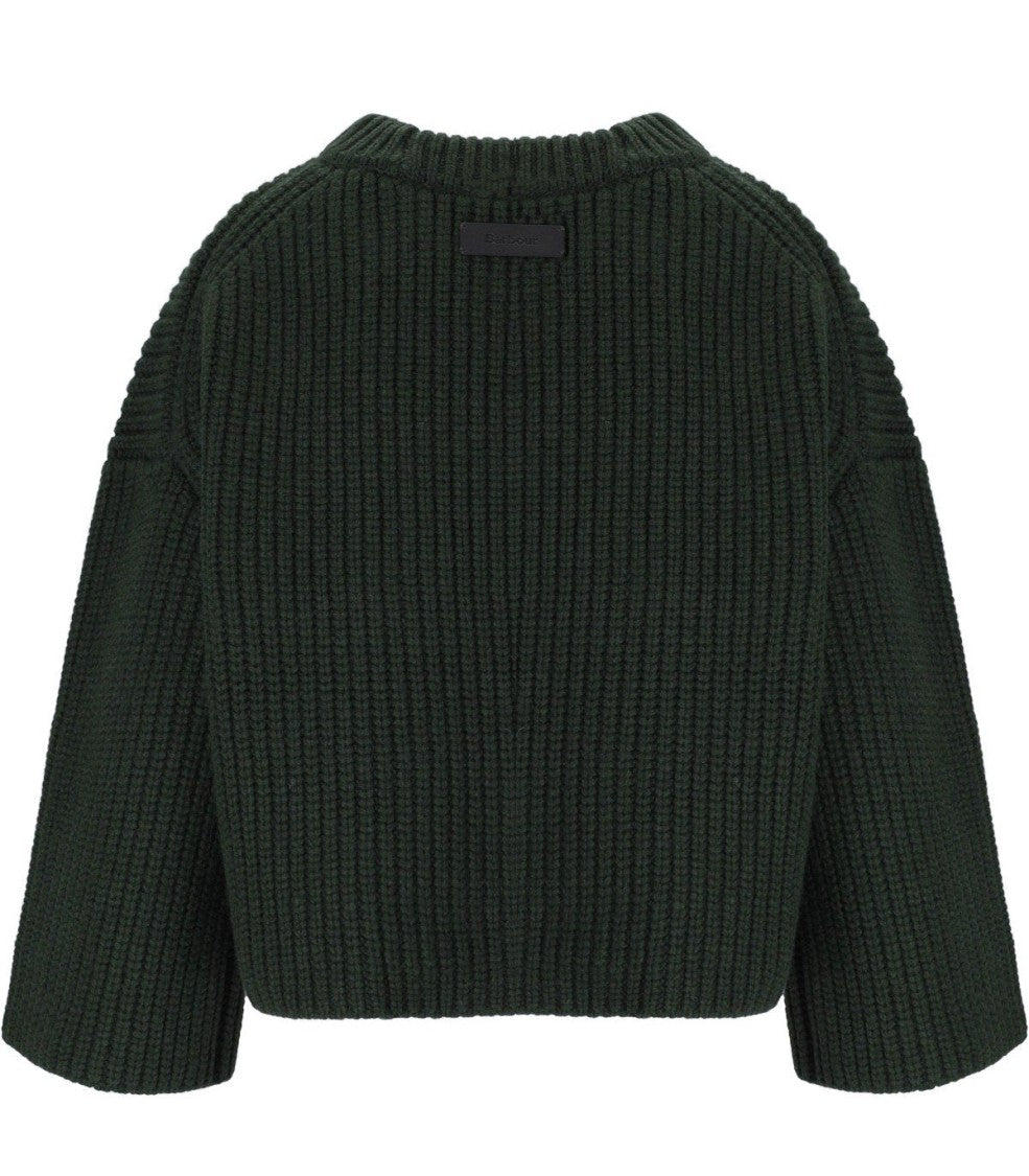 Barbour Lilian Green Crewneck Sweater