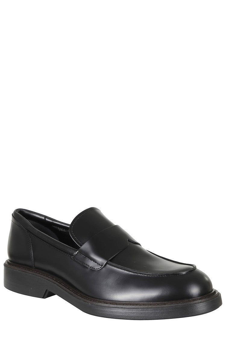 Hogan Black H704 Memory Foam Insole Leather Loafers