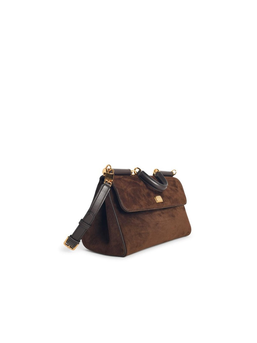 Dolce & Gabbana Ebony Leather Sicily Shoulder Bag