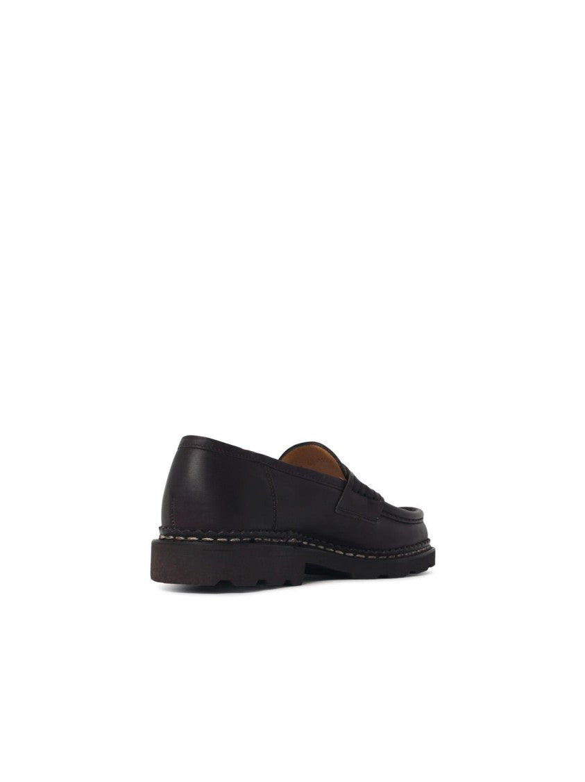Paraboot Brown Reims Lisse Cafè Leather Loafers