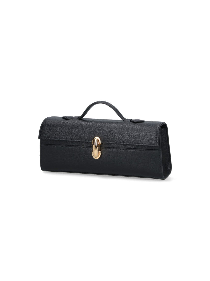 Savette Structured Black Minimalist Handbag