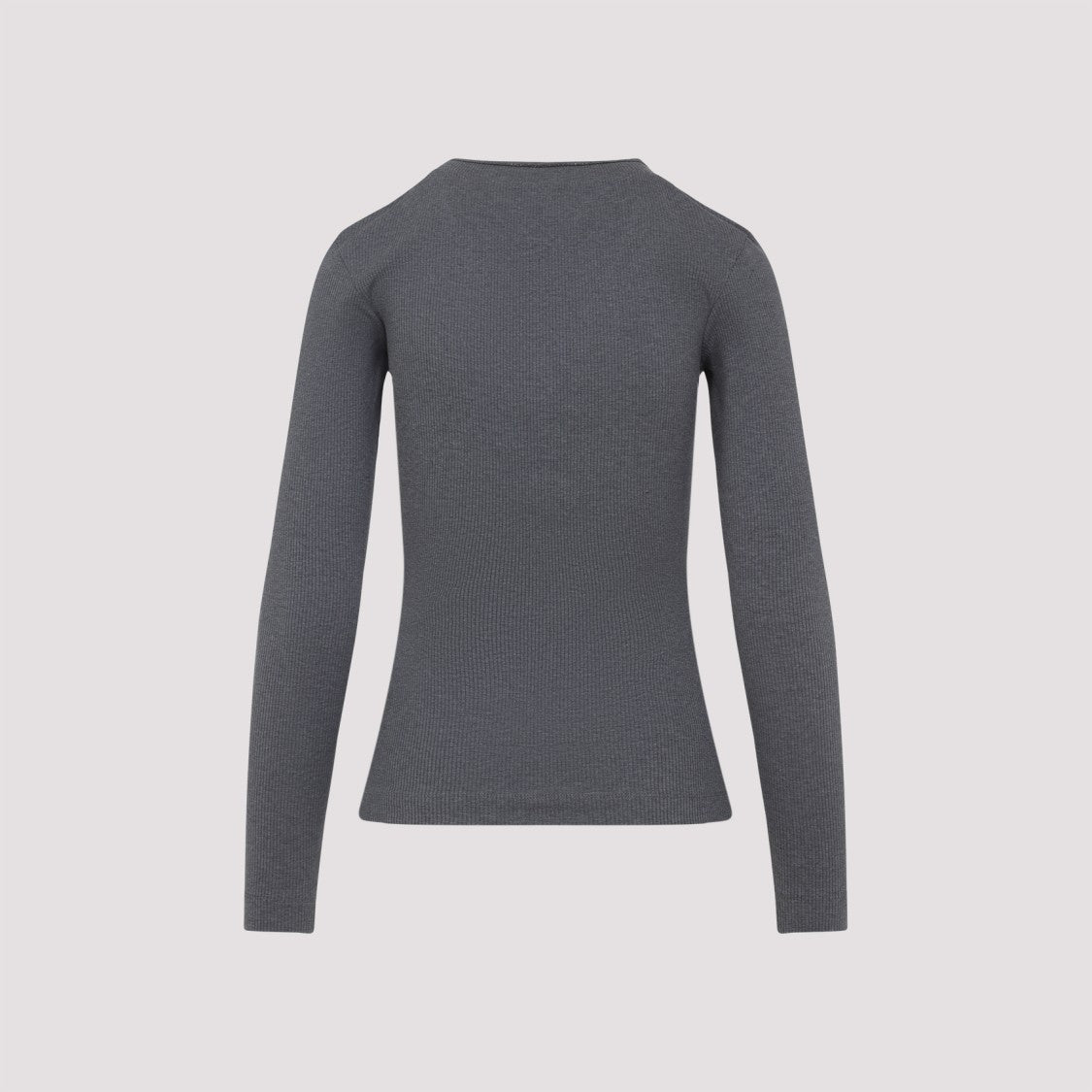 Brunello Cucinelli Ribbed Long-Sleeved Top With Contrasting Trim