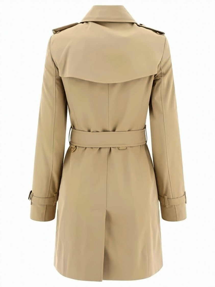 Burberry Belted Classic Trench Coat With Double-Breasted Front