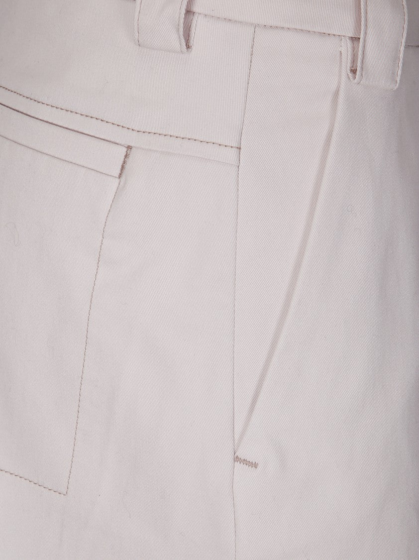 The Latest Straight Leg Gabardine Trousers With Hidden Closure