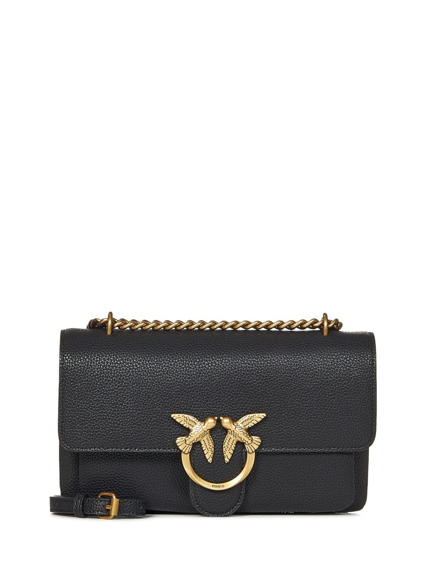 Pinko Mini Grained Leather Shoulder Bag