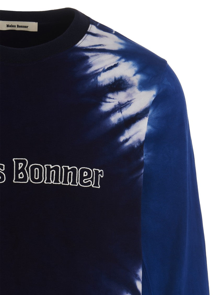 Wales Bonner Logo Embroidery Tie Dye Sweatshirt