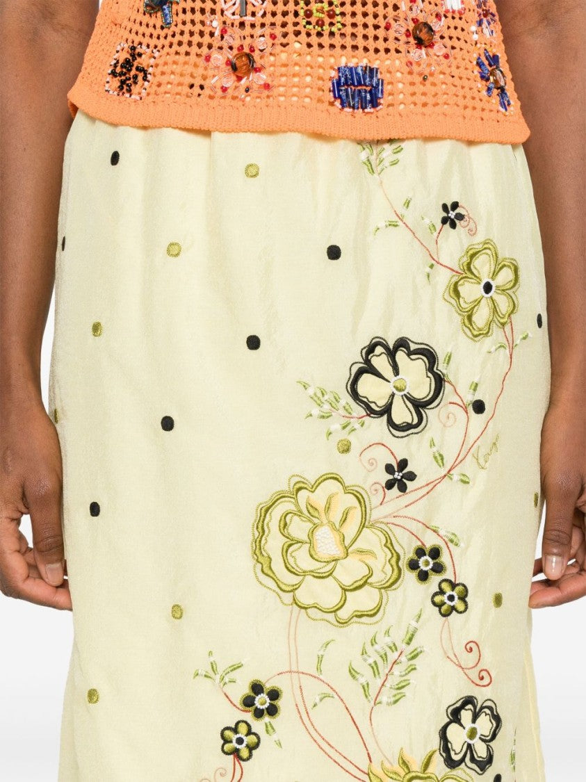 Kenzo Floral Embroidered Skirt