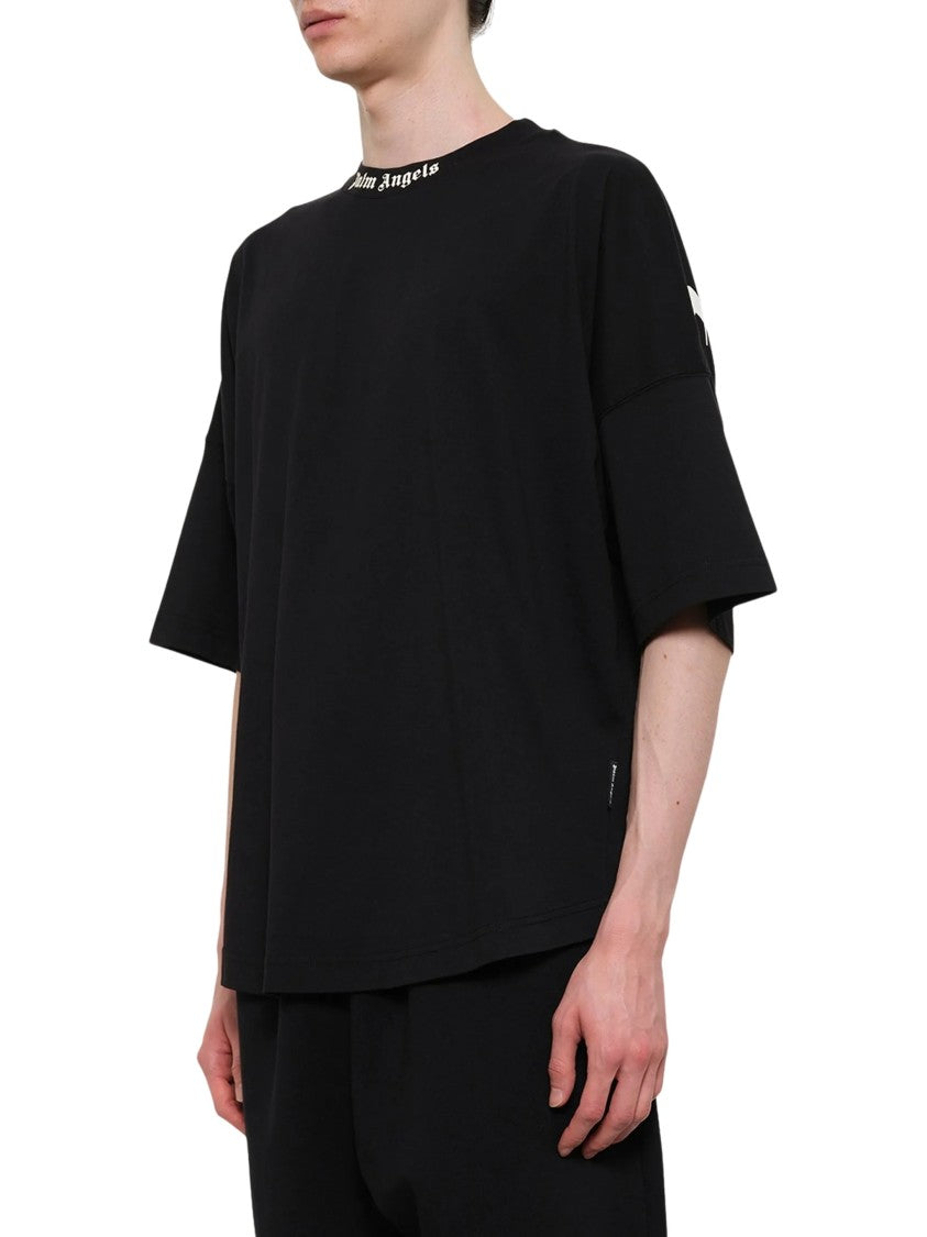 Palm Angels Black Classic Logo Oversized Cotton T-Shirt