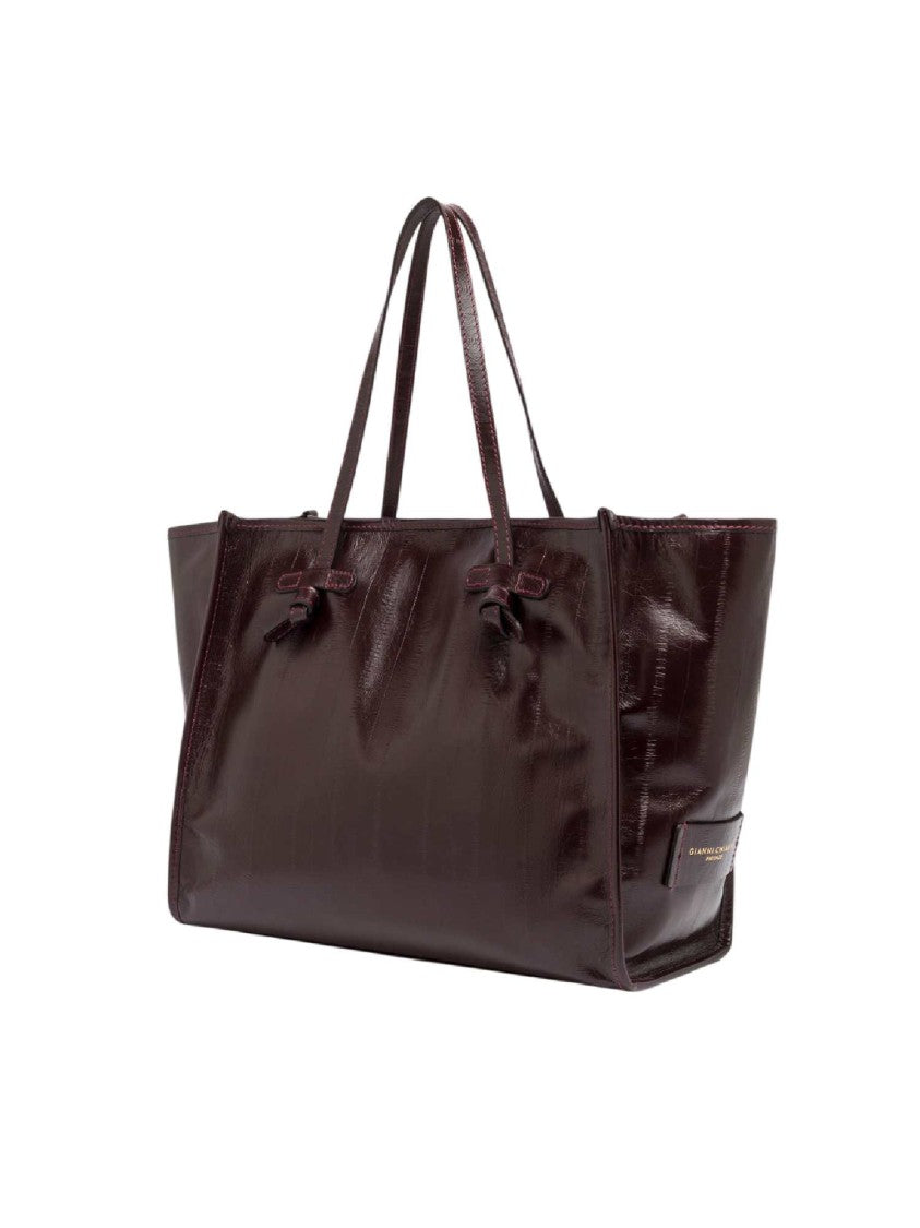 Gianni Chiarini Antique Ruby Leather Tote Bag