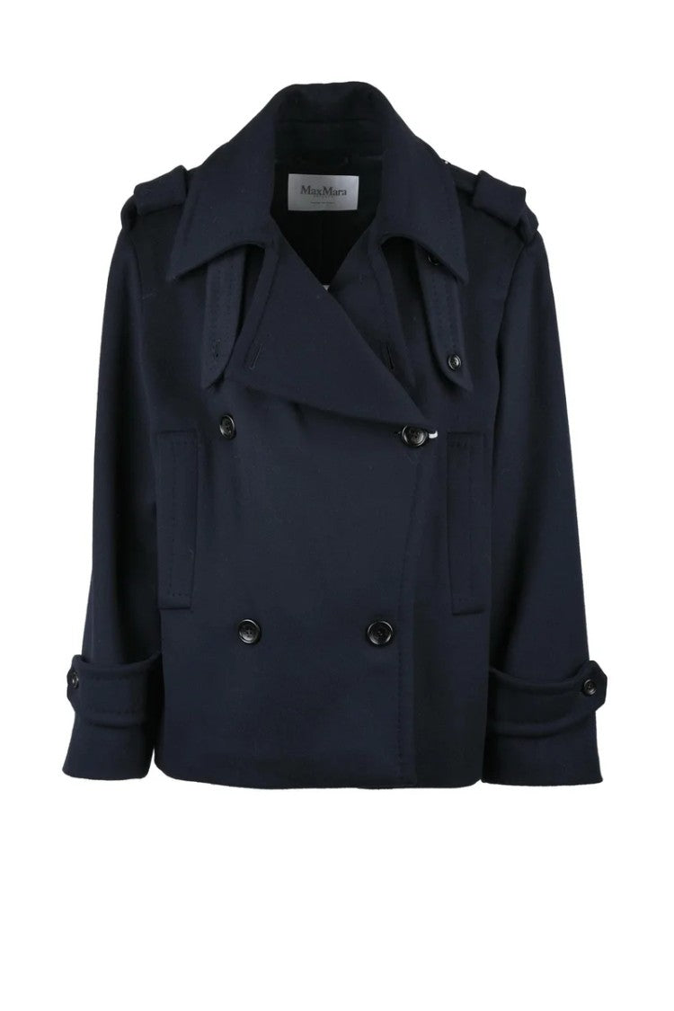 Max Mara Laveno Double-Breasted Coat - Night Blue