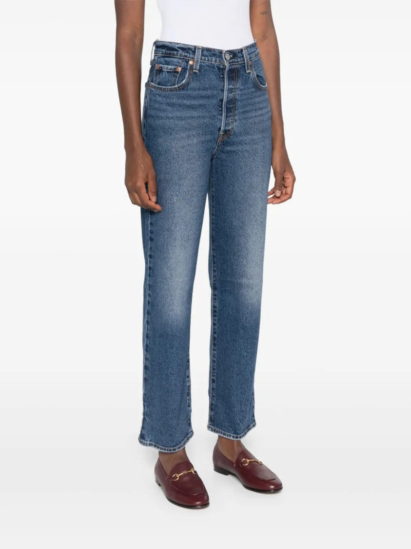 Levi's Ribcage Straight Ankle Raw Edge Jeans