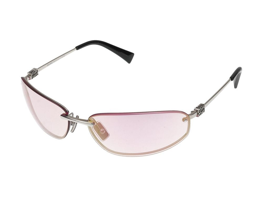 Miu Miu Gold Rimless Metal Sunglasses