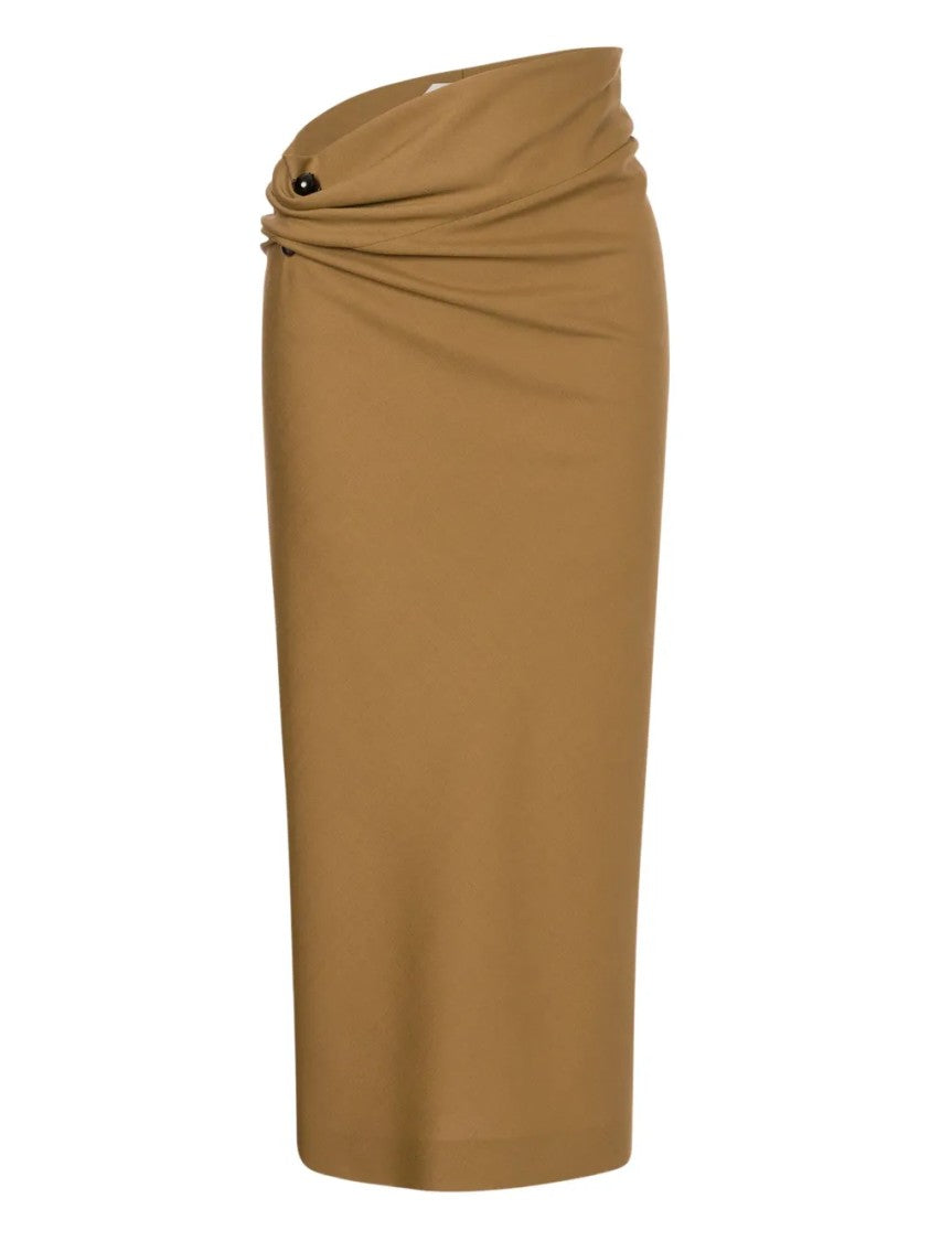 Alberta Ferretti Flowing Silhouette Skirt With Soft Drape
