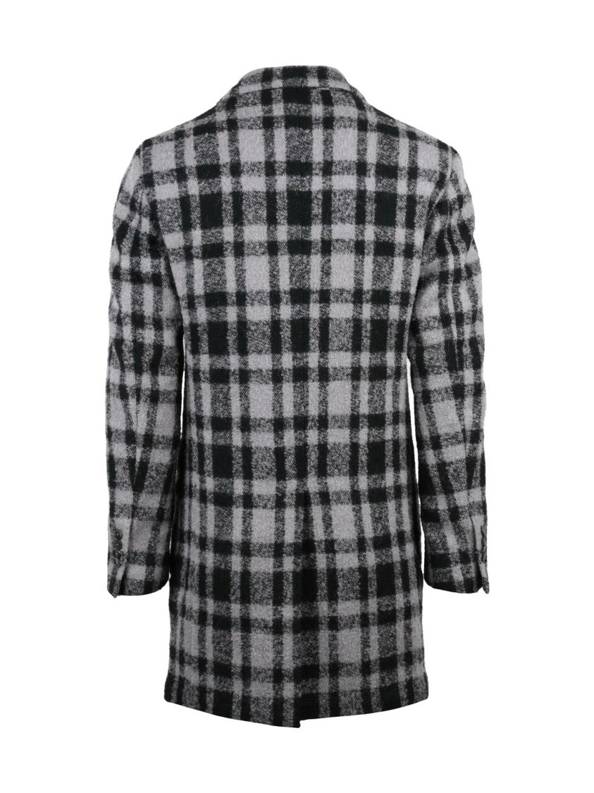 L.B.M. 1911 Grey-Black Wool-Blend Coat