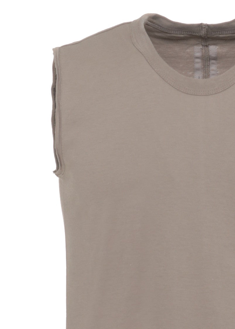 Rick Owens Grey Minimalist Sleeveless Cotton Tank Top