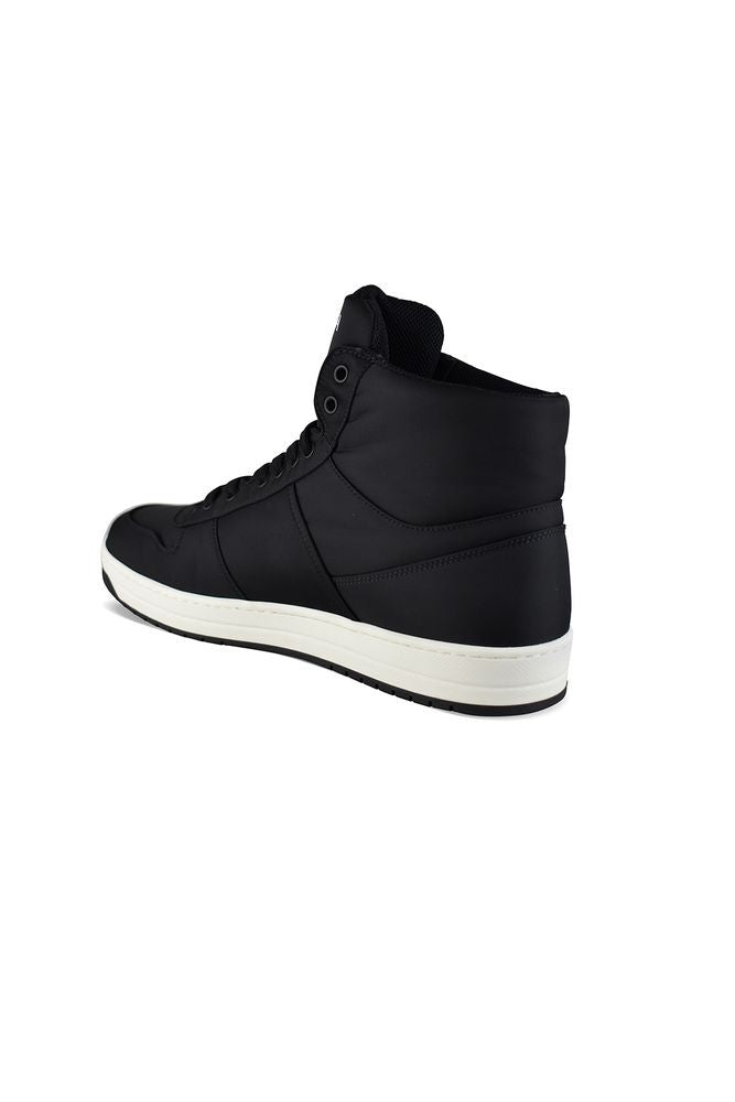 Prada High-Top Sneakers In Smooth Black Nylon