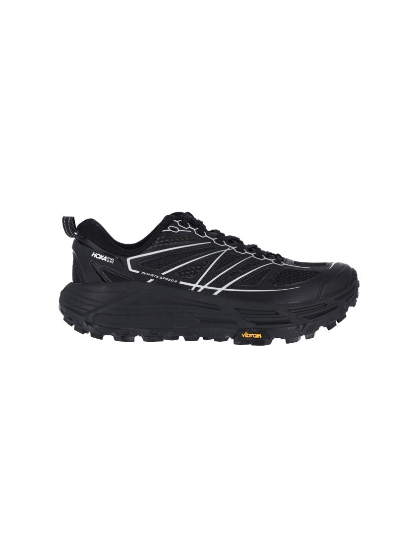 Hoka Black Mafate Speed 2 Leather Sneakers