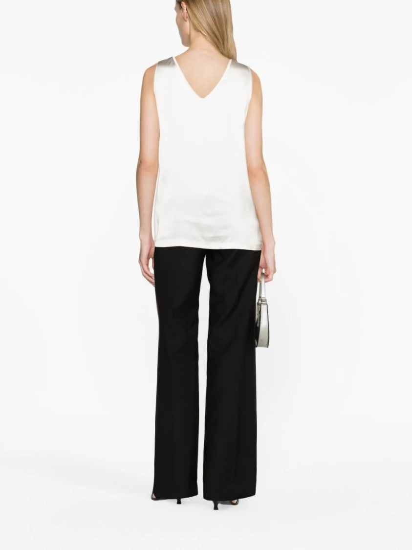 Fabiana Filippi White Satin Top