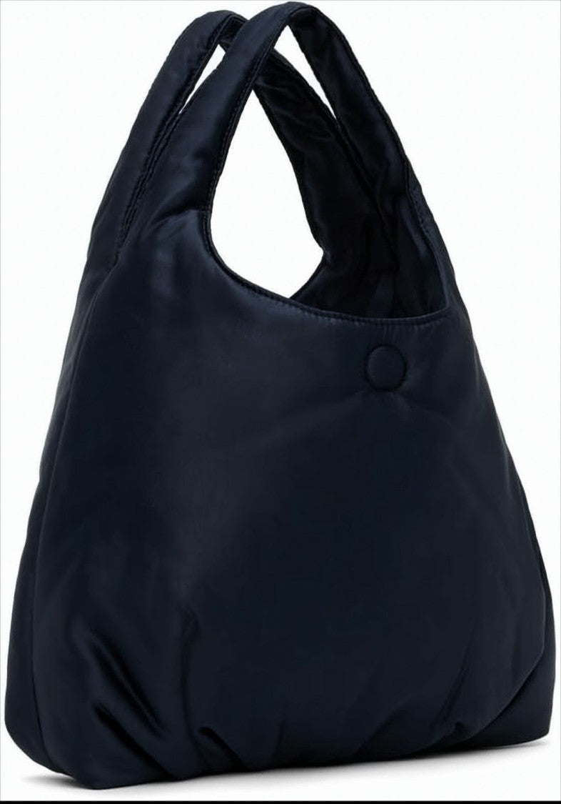 Amomento Padded Black Tote Bag With Voluminous Shape