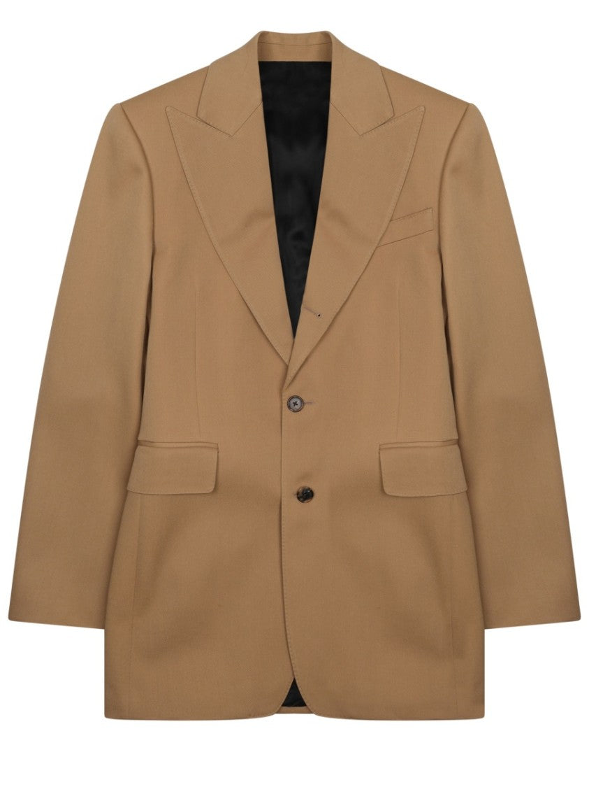 Celine Tailored Wool Jacket With Structured Silhouette And Broad Lapels