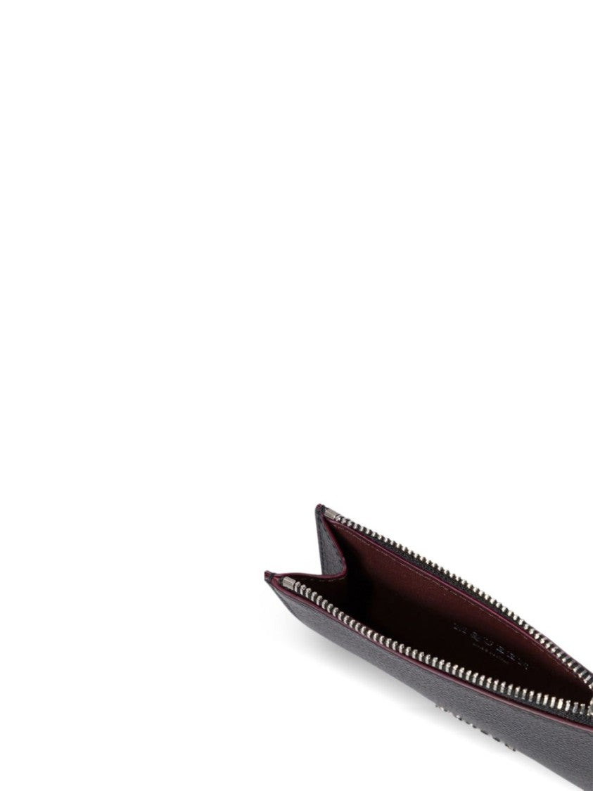 Alexander Mcqueen Full Grain Calf Leather Wallet With Patent Trims