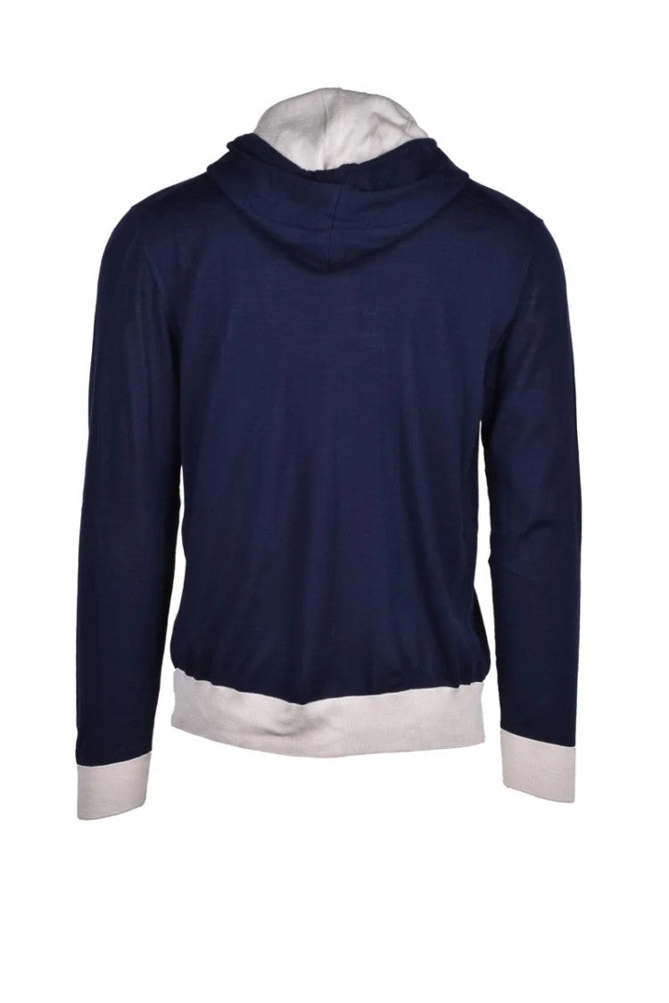 Eleventy Zip Cardigan - Blue