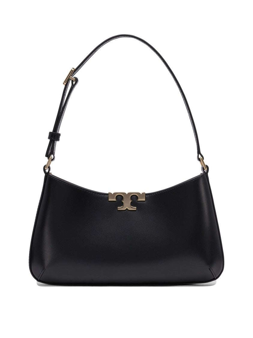Tory Burch Smooth Black Leather Shoulder Bag